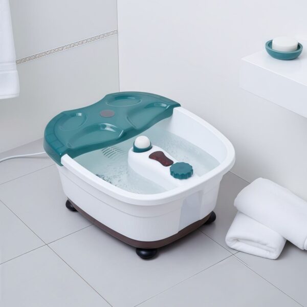 Relaxing Heated Foot Spa with Bubble & Roller Massage
