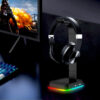 2-in-1 RGB Headphone Stand with USB Charging
