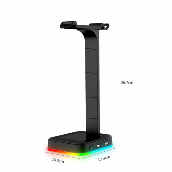 2-in-1 RGB Headphone Stand with USB Charging