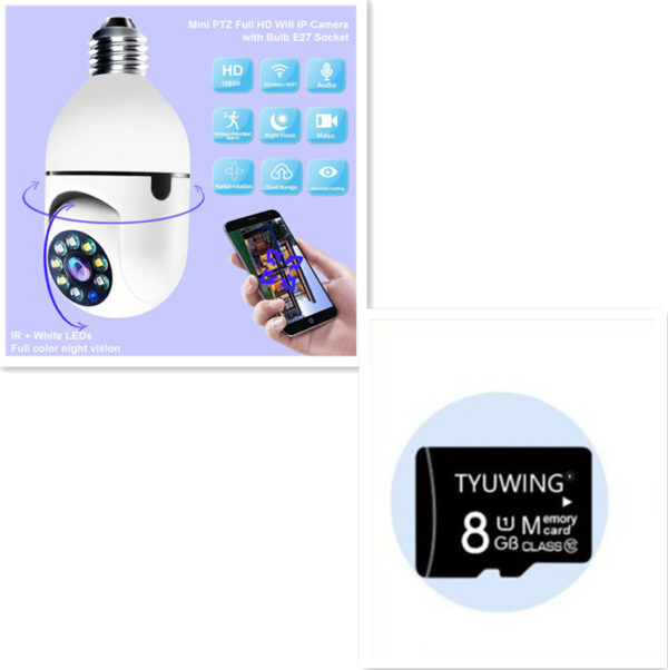 1080P WiFi Bulb Security Camera with 4X Zoom