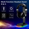 2-in-1 RGB Headphone Stand with USB Charging